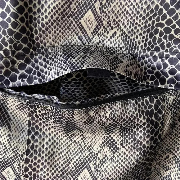 Larry Levine | Hooded SnakeskinPrint A- Line Coat in  a Tote - Picture 4 of 10